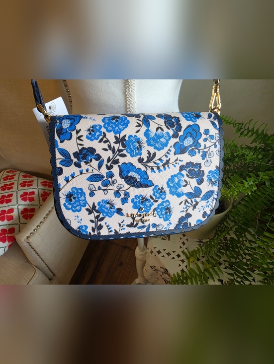 kate spade Handbags - Kate Spade New York Madison Peacock Floral Printed Saddle Bag